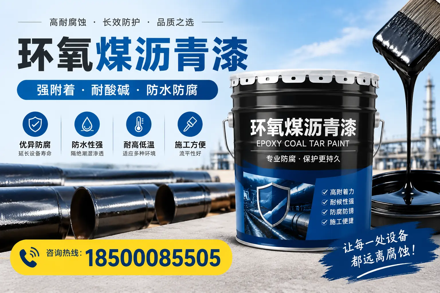 环氧煤沥青漆的使用范围与适用场景,详尽介绍