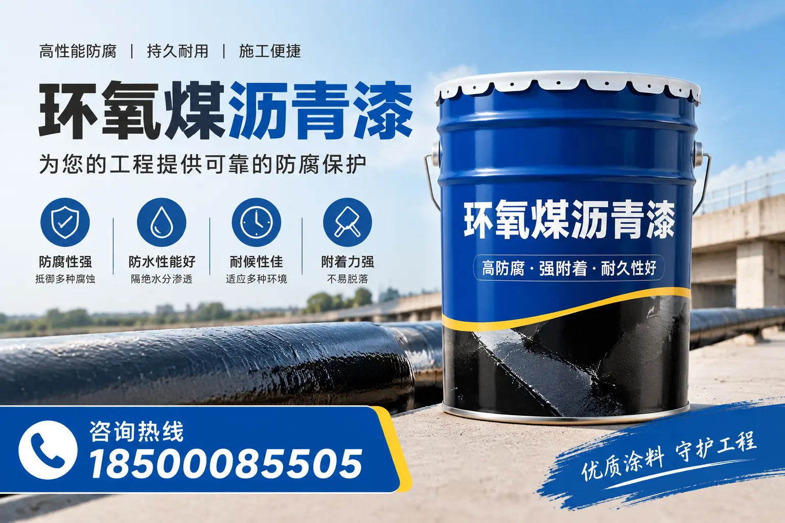 环氧煤沥青漆的成分解析,孝感用户了解施工材料